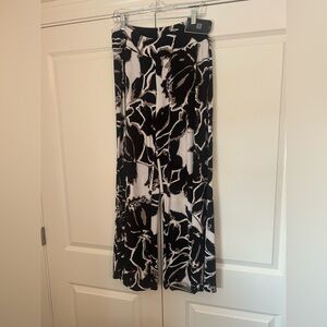 Clara Sun Woo Black and White Wide Leg Pants